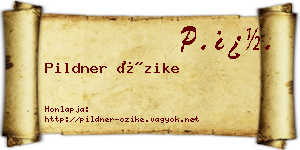 Pildner Őzike névjegykártya